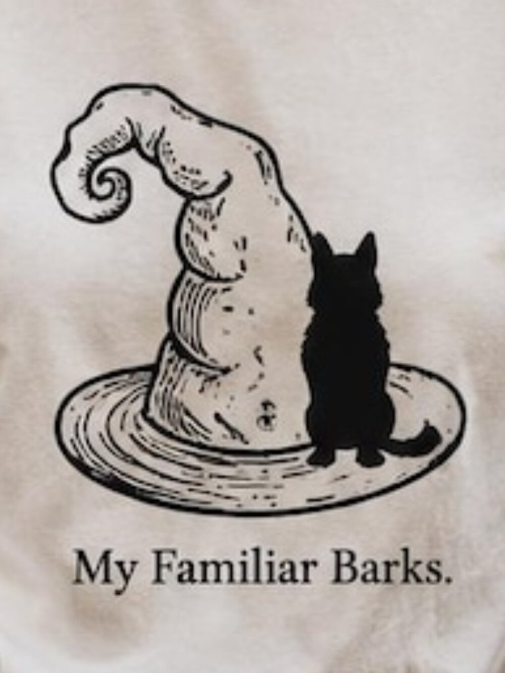 My Familiar Barks Shirt, Witchy Dog lover Gift, Black German Shepherd Tee - Picture 2 of 4